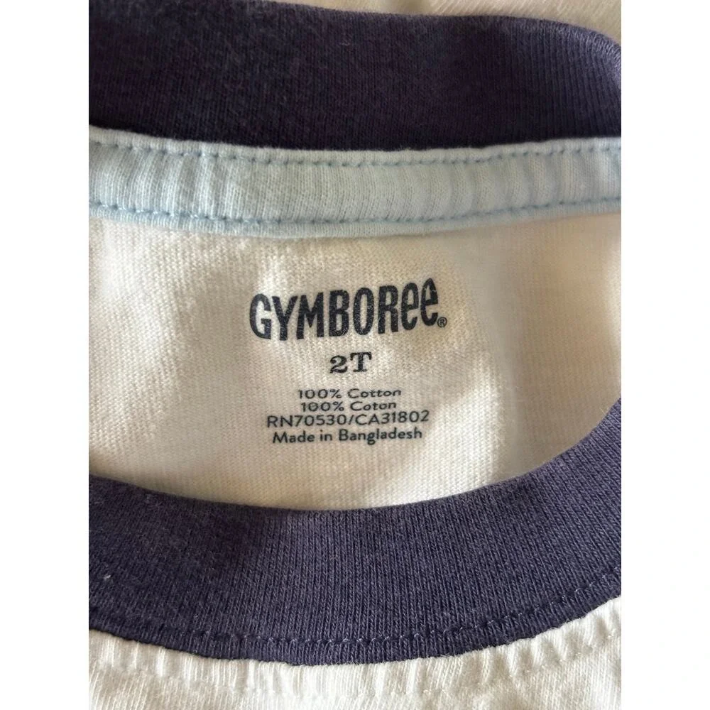 Gymboree Picnic Party Moto Bunny Tee Navy Blue White‎ Motorcycle Rabbit 2T